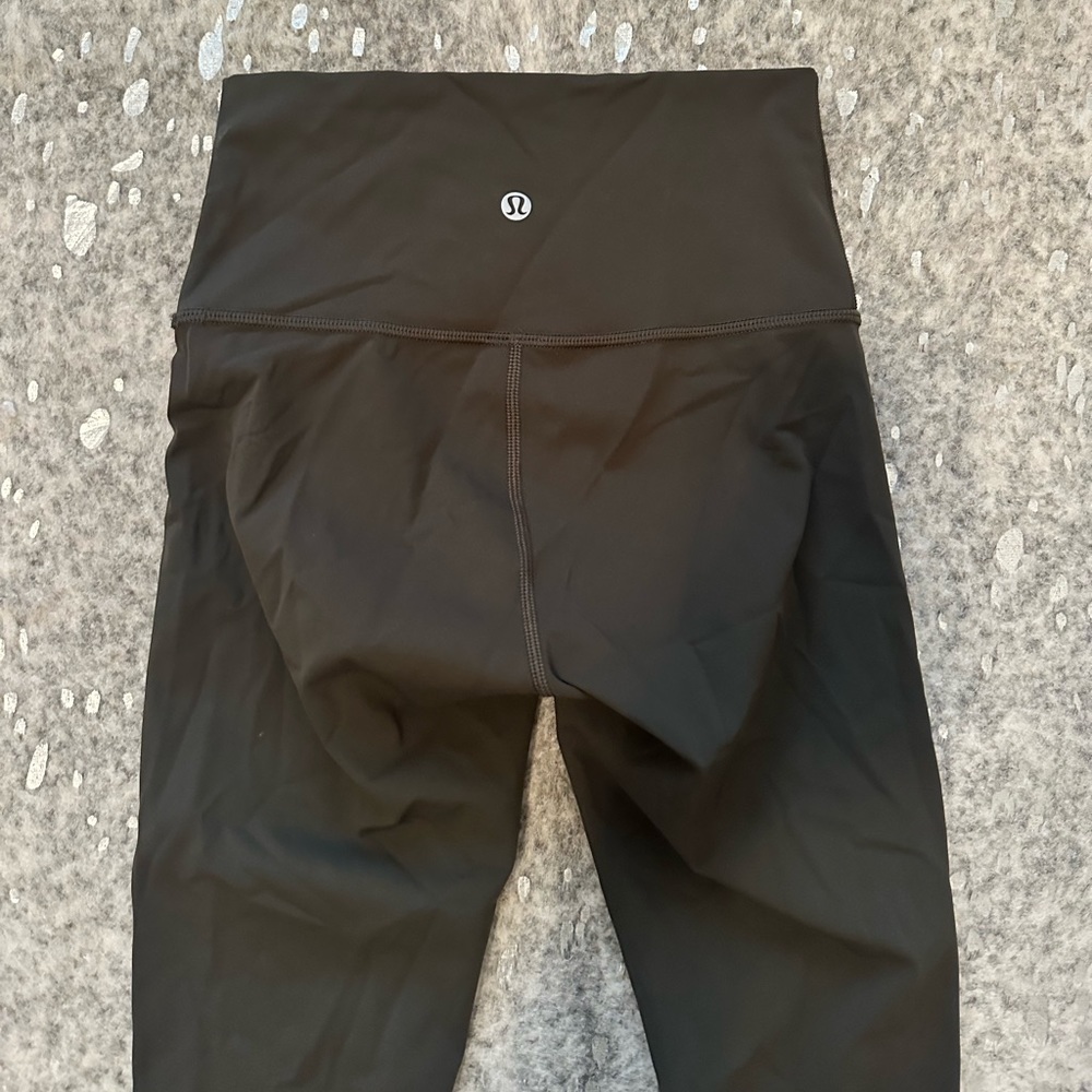 Lululemon Wunder Train High-Rise Crop 21" Olive Green Size 2